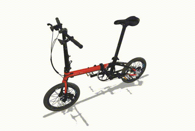 3D建模產(chǎn)品交互：自行車建模自動折疊效果