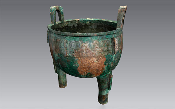 3D文物數(shù)字化保護_青銅鼎文物3D展示-館藏文物數(shù)字化公司